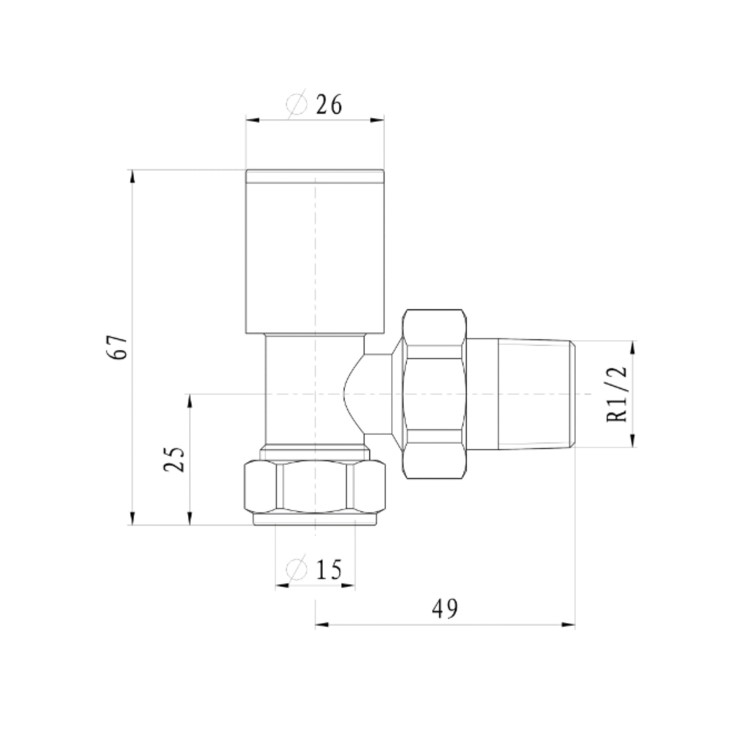 ONLY OPENED - Matt Black Round Angled Radiator Valves - For Pipework Which Comes From The Wall