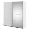 Tall White 2 Door Sliding Mirrored Wardrobe - Verona