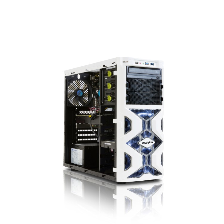 StormForce Tornado Core i5-6400 16GB RAM 1TB HDD+120GB SSD Radeon RX 480 DVD-RW Windows 10 Gaming Desktop