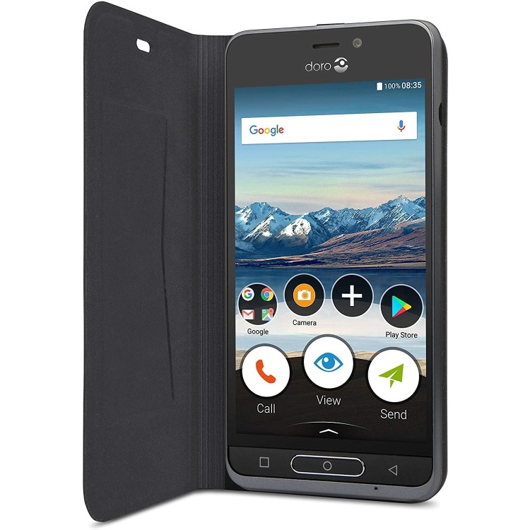 Doro 8035 Magnetic Flip Cover - Black