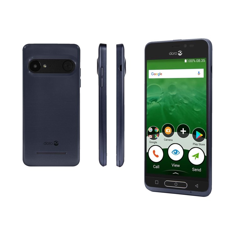 Refurbished Doro 8035 Black/Blue 5" 16GB 4G Unlocked & SIM Free Smartphone