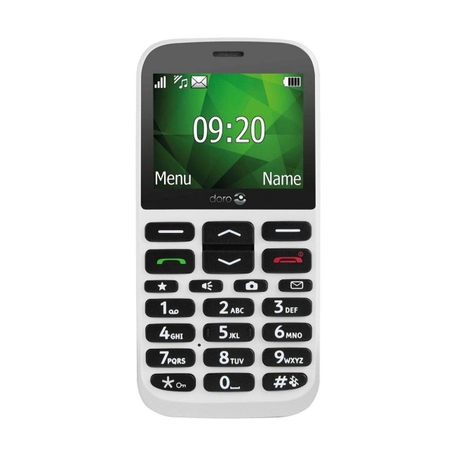 Doro 1370 White 2.4" 2G Easy-to-Use Unlocked & SIM Free Mobile Phone