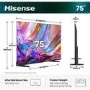 Hisense 75Q7STUK 75 Inch 4K QLED Smart TV – Ultra HD HDR Freely & Dolby Vision