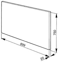 Smeg KIT1A1-6 Splashback for 90cm Range Cookers