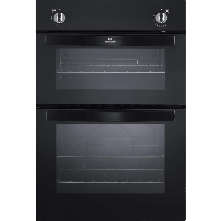 New World NW901G Gas Built In Twin Cavity Oven - Black