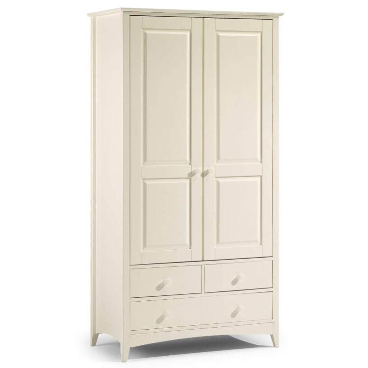Julian Bowen Cameo Combination Wardrobe in Stone White