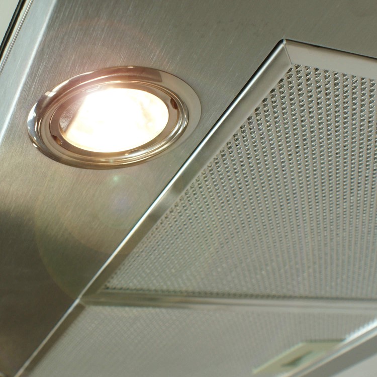 electriQ 90cm Curved Glass Chimney Cooker Hood - Stainless Steel 