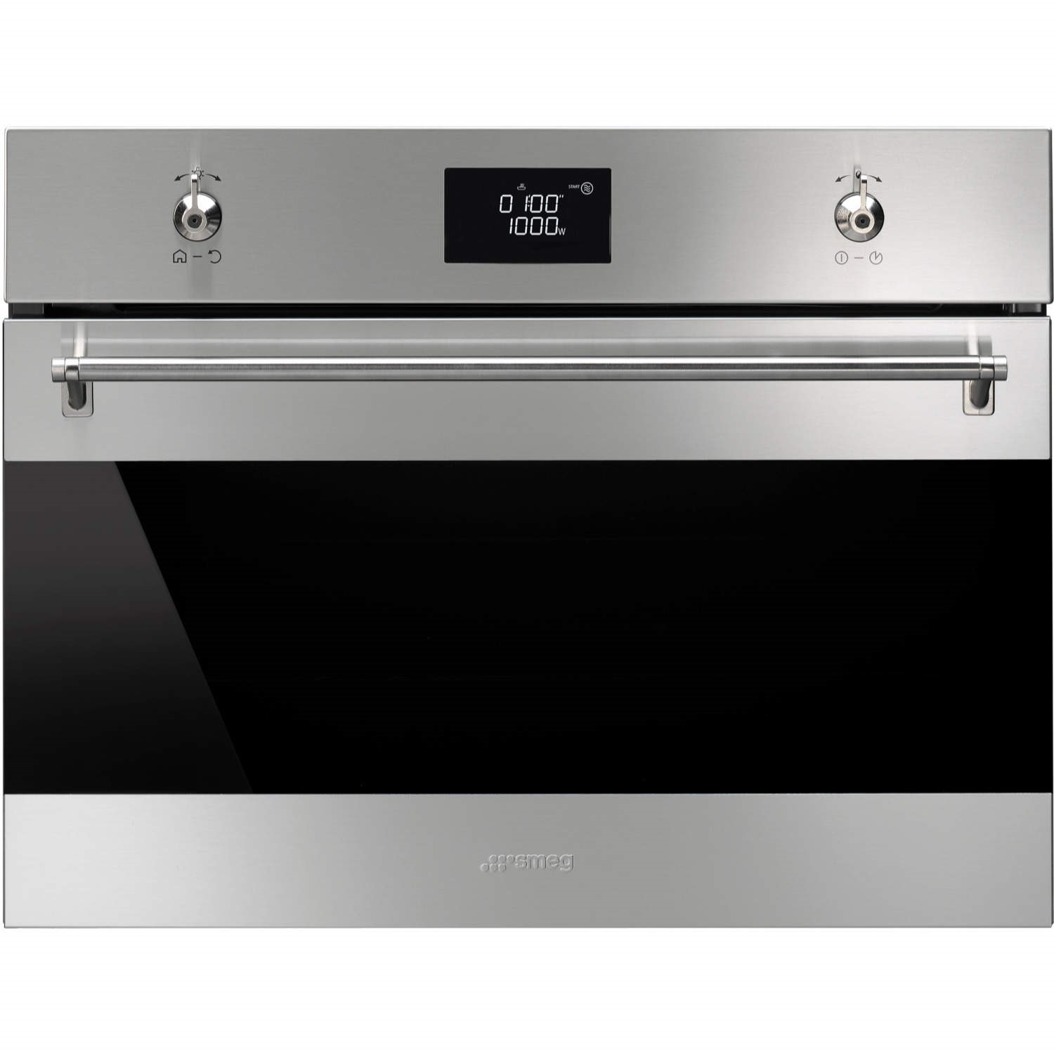 Refurbished Smeg Classic SF4390MCX 40L 1000W Integrated Compact Combination Microwave Oven