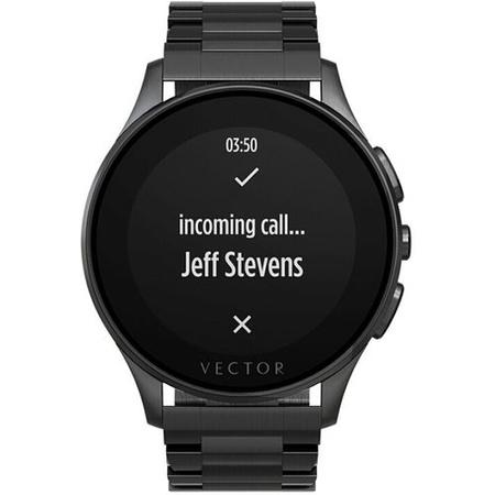 Box Open Vector Luna Unisex Smart Watch - Black Case with Black Bracelet