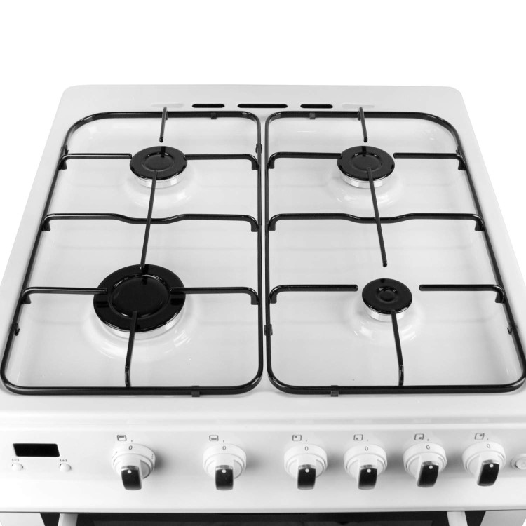 iQ 60cm Gas Cooker With Double Oven in White
