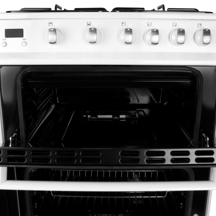 iQ 60cm Gas Cooker With Double Oven in White