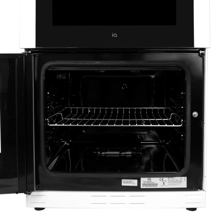 iQ 60cm Gas Cooker With Double Oven in White