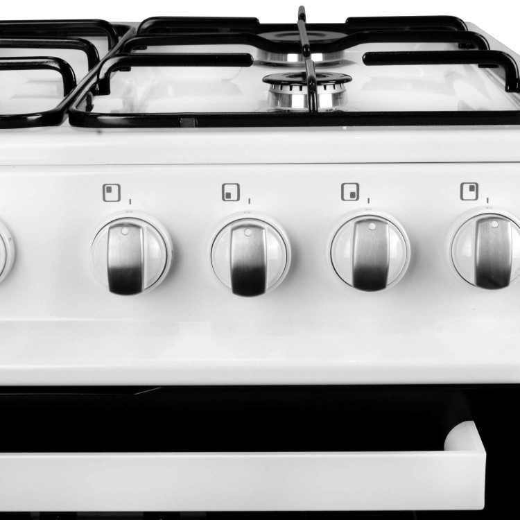 iQ 60cm Gas Cooker With Double Oven in White