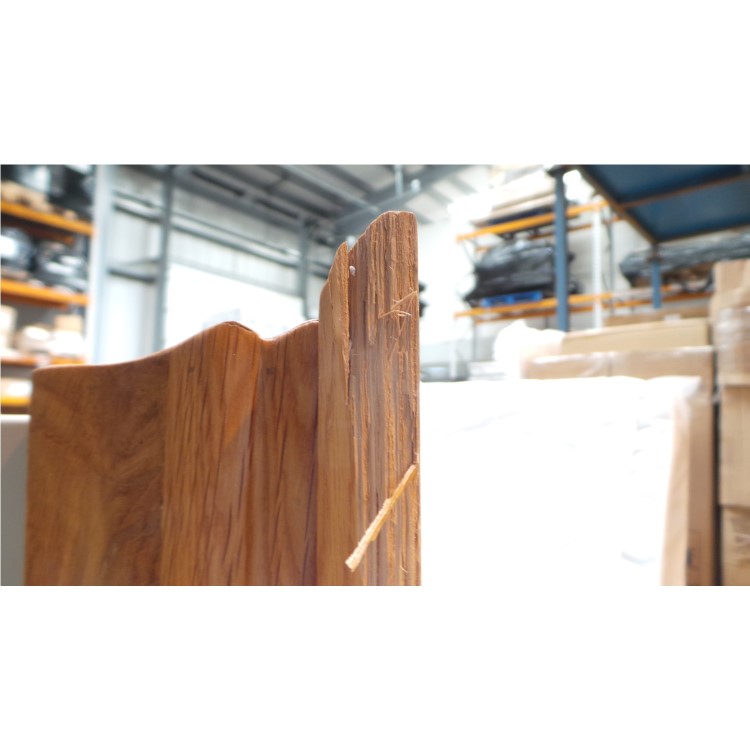 GRADE A3 - Loire Grey and Oak Kingsize Bed Frame