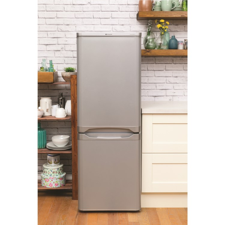 Hotpoint NRFAA50S Ice Diamond Freestanding Fridge Freezer Silver