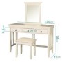 GRADE A3 - Savannah Solid Acacia Wood Dressing Table in Ivory