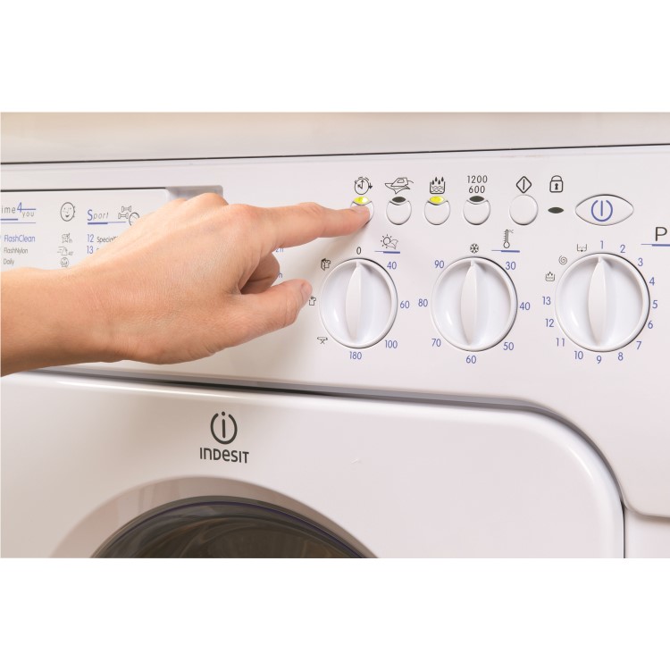 Indesit IWDE126 6kg Wash 5kg Dry 1200rpm Integrated Washer Dryer - White