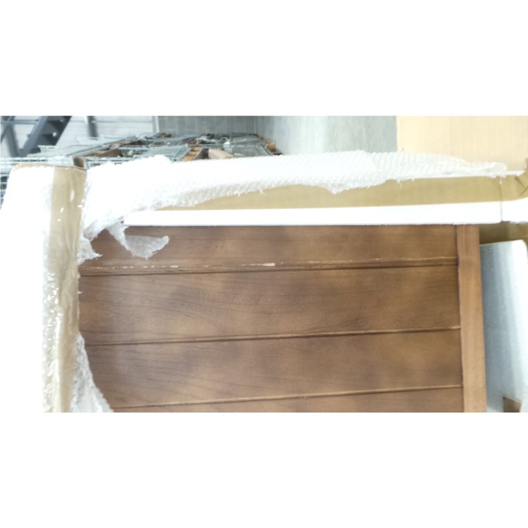 GRADE A3 - Baumhaus Mayan Solid Walnut Twin Pedestal Computer Desk