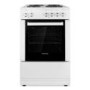 electriQ 50cm Electric Single Cooker With Solid Hotplate - White