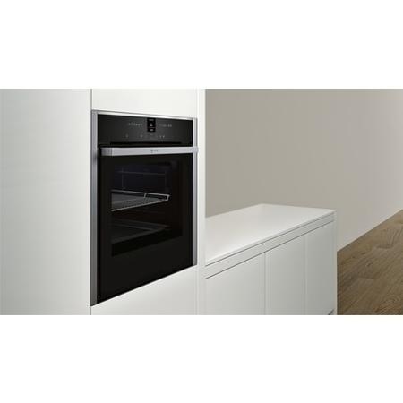 Refurbished Neff B47CR32N0B Slide & Hide 60cm Single Built In Electric Oven Stainless Steel