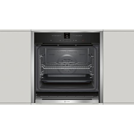Refurbished Neff B47CR32N0B Slide & Hide 60cm Single Built In Electric Oven Stainless Steel