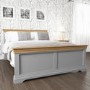 GRADE A3 - Loire Grey and Oak Kingsize Bed Frame