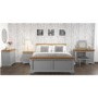 Loire Two Tone Kingsize Bed Frame in Grey and Oak