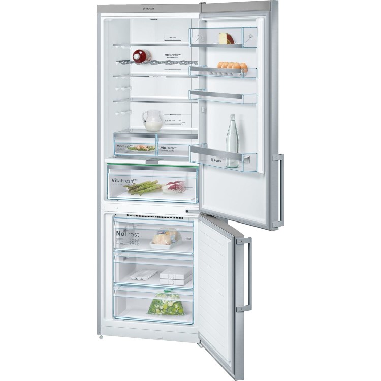 Bosch Serie 6 KGN49AI30G No Frost Easy Clean 435L A++ Fridge Freezer - Stainless Steel