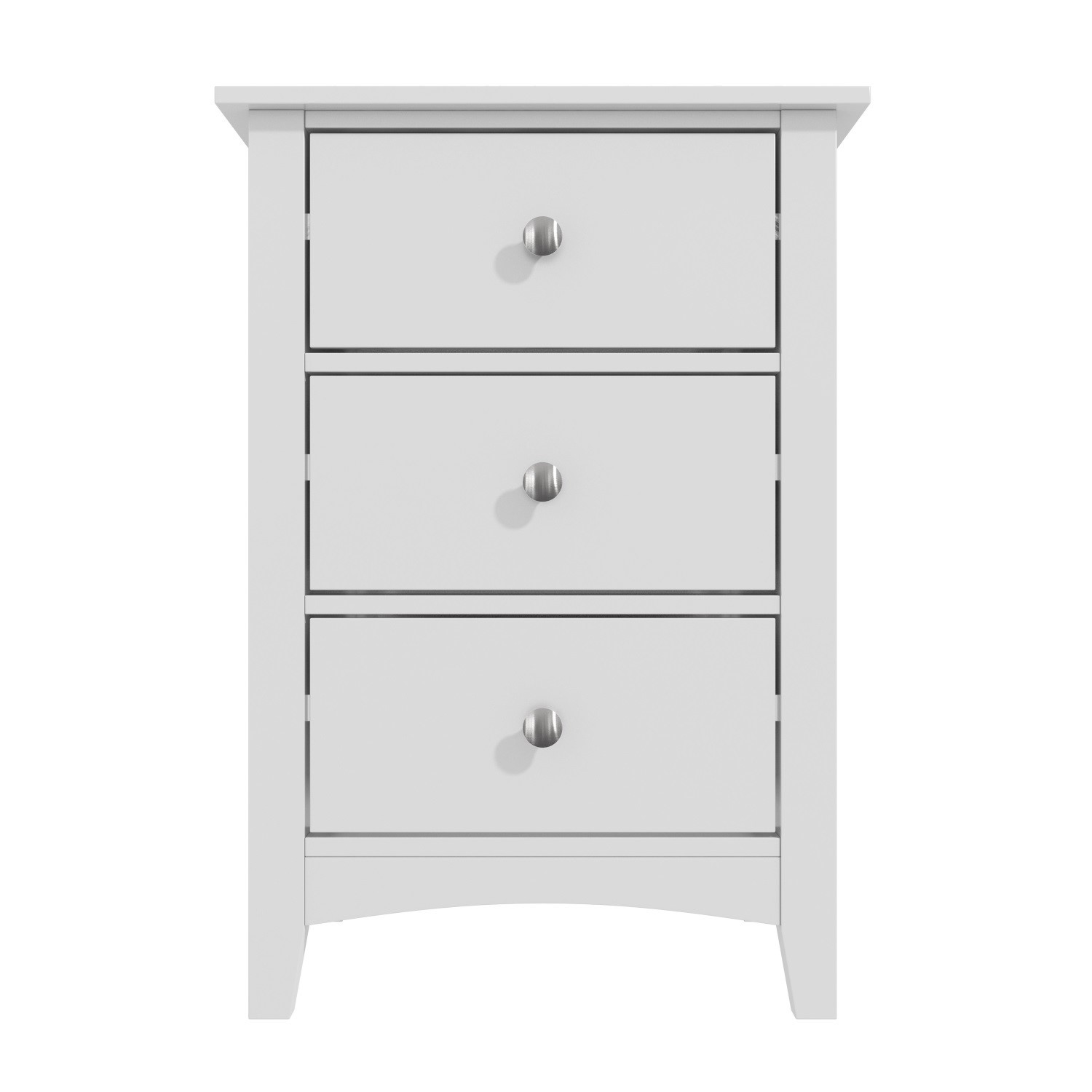 Finch 3 Drawer Bedside Cabinet In Light Grey Buy It Direct