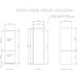 White Knight FF250IHE 54cm Wide 70-30 Integrated Upright Fridge Freezer - White