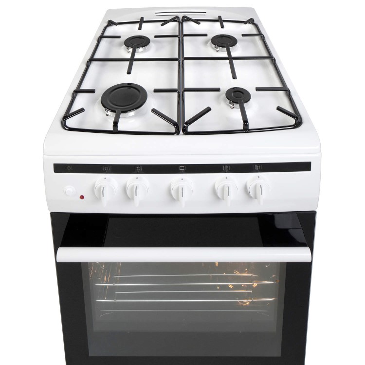 Amica 508GG5W 50cm Single Oven Gas Cooker - White