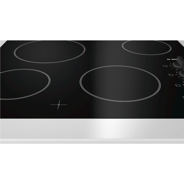 Refurbished Bosch Serie 2 PKE611CA1E 60cm 4 Zone Ceramic Hob with Knob Controls Black