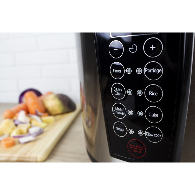 electriQ 6 litre 7-in-1 Electric Multifunction Pressure Cooker