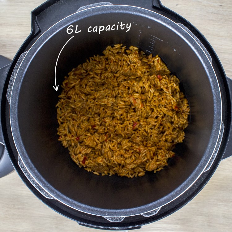 electriQ 6 litre 7-in-1 Electric Multifunction Pressure Cooker