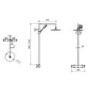 GRADE A1 - Dio Round Shower with Thermostatic Valve & Slide Rail Kit