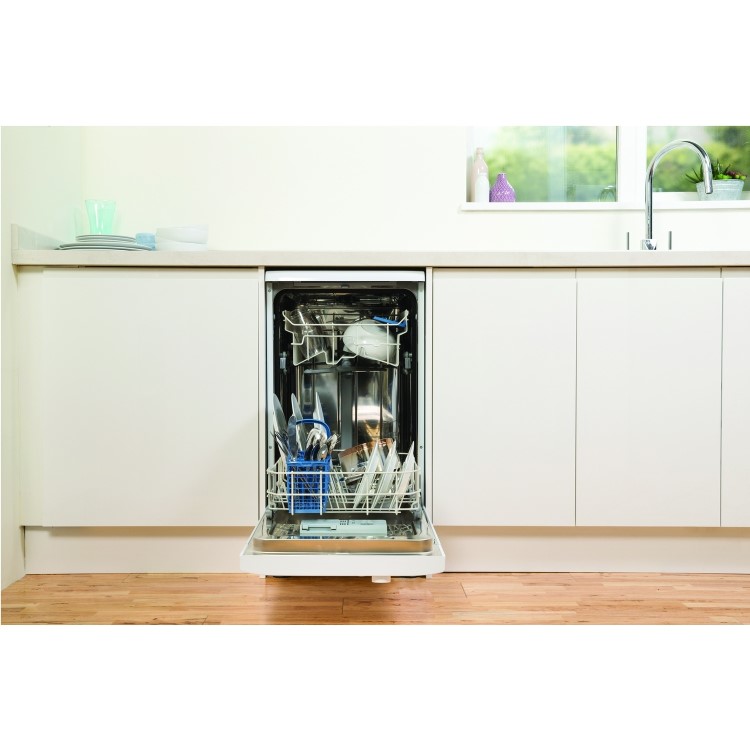 Indesit DSR15B1 10 Place Slimline Freestanding Dishwasher - White