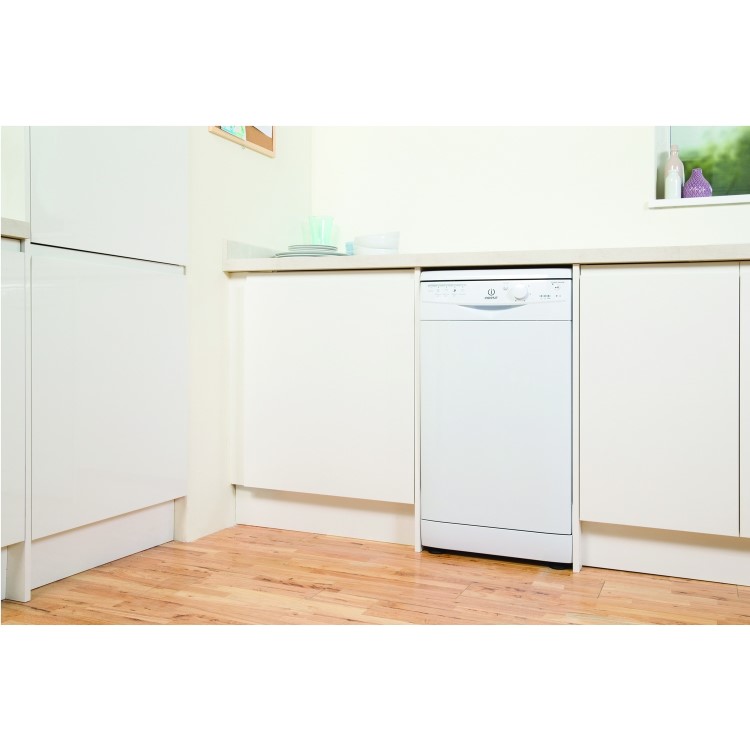 Indesit DSR15B1 10 Place Slimline Freestanding Dishwasher - White