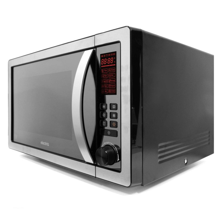 GRADE A3 - ElectriQ 25 L Combination Freestanding Digital 900w Microwave Oven Black and Stainless Steel