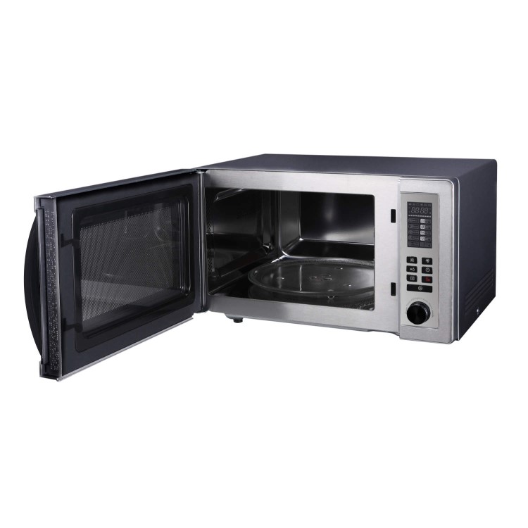GRADE A3 - ElectriQ 25 L Combination Freestanding Digital 900w Microwave Oven Black and Stainless Steel