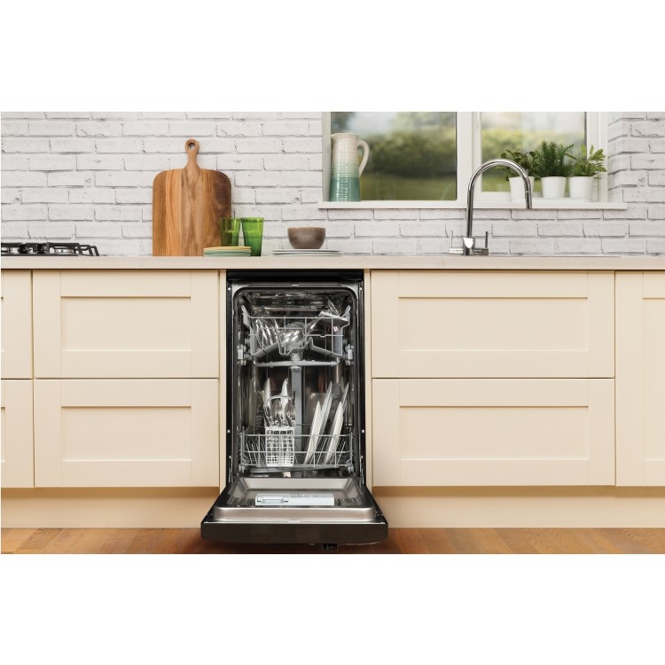 Hotpoint Aquarius SIAL11010K 10 Place Slimline Freestanding Dishwasher - Black