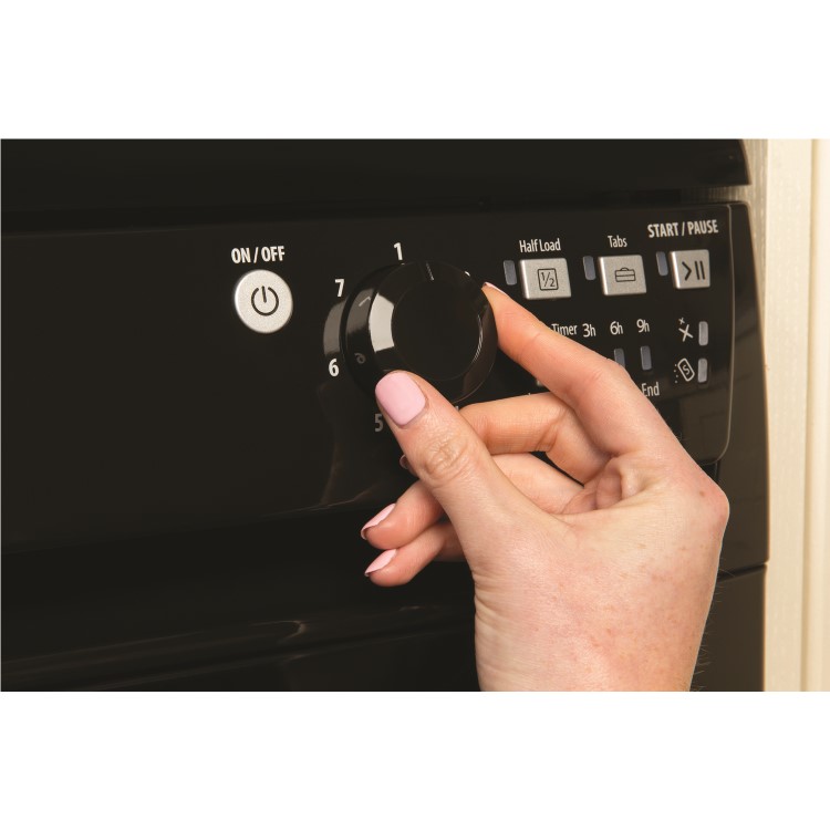 Hotpoint Aquarius SIAL11010K 10 Place Slimline Freestanding Dishwasher - Black