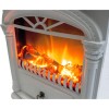 AmberGlo Electric Wood Burning Stove Fire - White