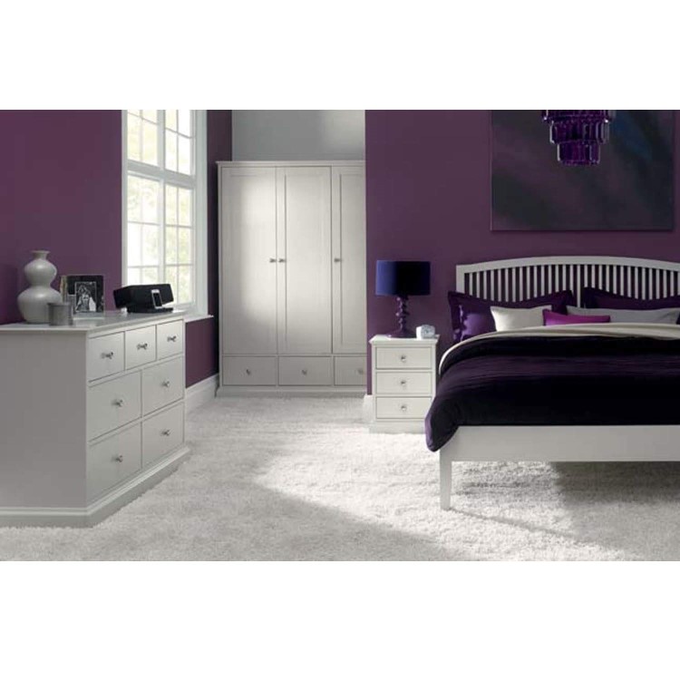 Bentley Designs Ashby 1 Drawer Nightstand In Cotton White 