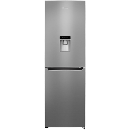 Hisense RB381N4WC1 Frost Free Freestanding Fridge Freezer With Water Dispenser Stainless Steel