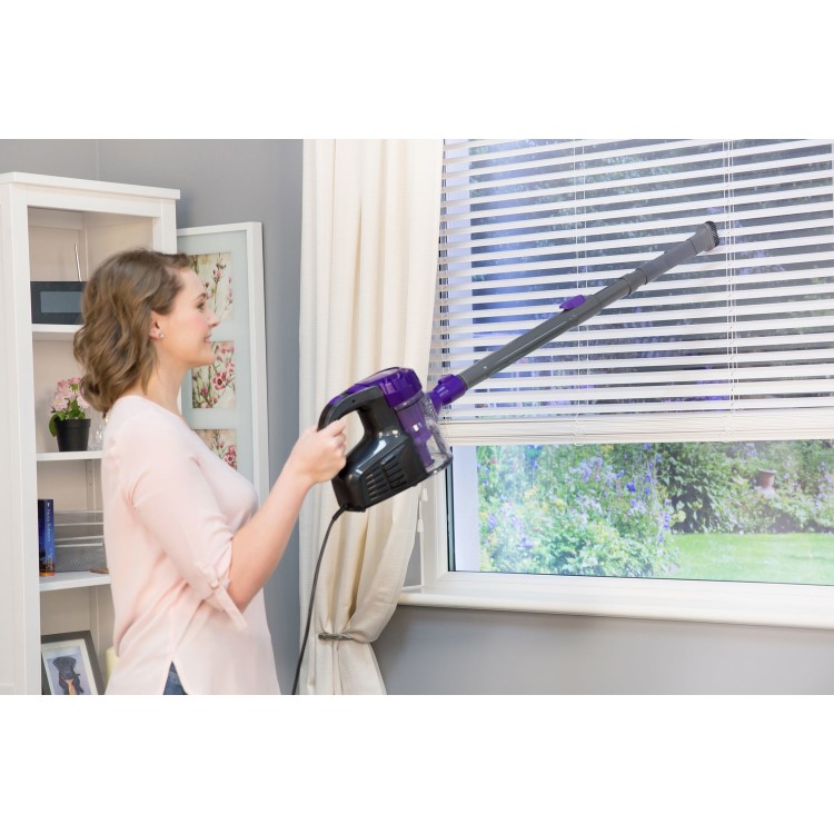 Russell Hobbs RHCHS1001 Turbo Lite 3 in 1 Stick Vacuum Cleaner - Grey & Purple