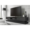Evoque Large Grey High Gloss TV Unit with Lower LED Lighting - TV&#39;s up to 70&quot;