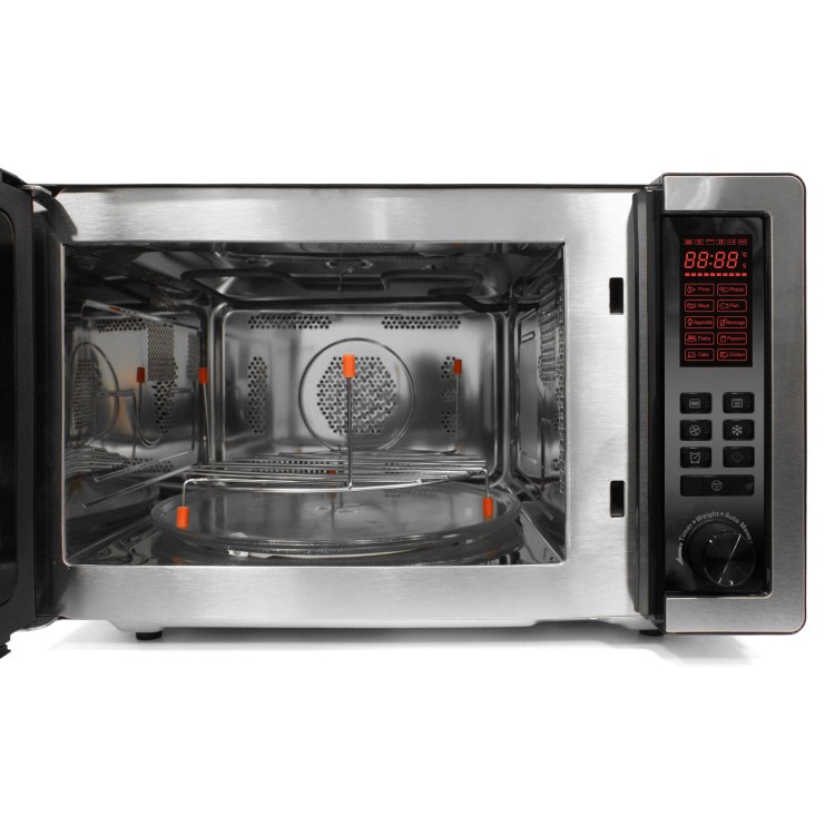 GRADE A3 - ElectriQ 25 L Combination Freestanding Digital 900w Microwave Oven Black and Stainless Steel