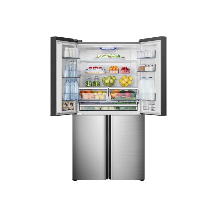 Hisense RQ689N4AC1 556 Litre American Style Fridge Freezer Frost Free 4 Door 91cm Wide - Silver