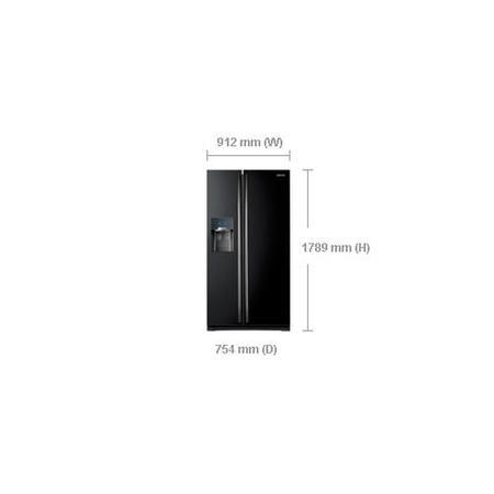 Samsung RS7567BHCBC 532L American Freestanding Fridge Freezer - Black