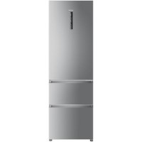 Refurbished Haier A3FE635CGJE Freestanding 343 Litre Frost Free Fridge Freezer Stainless Steel